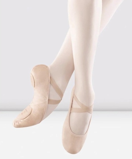Demi-pointes de danse — toile et cuir